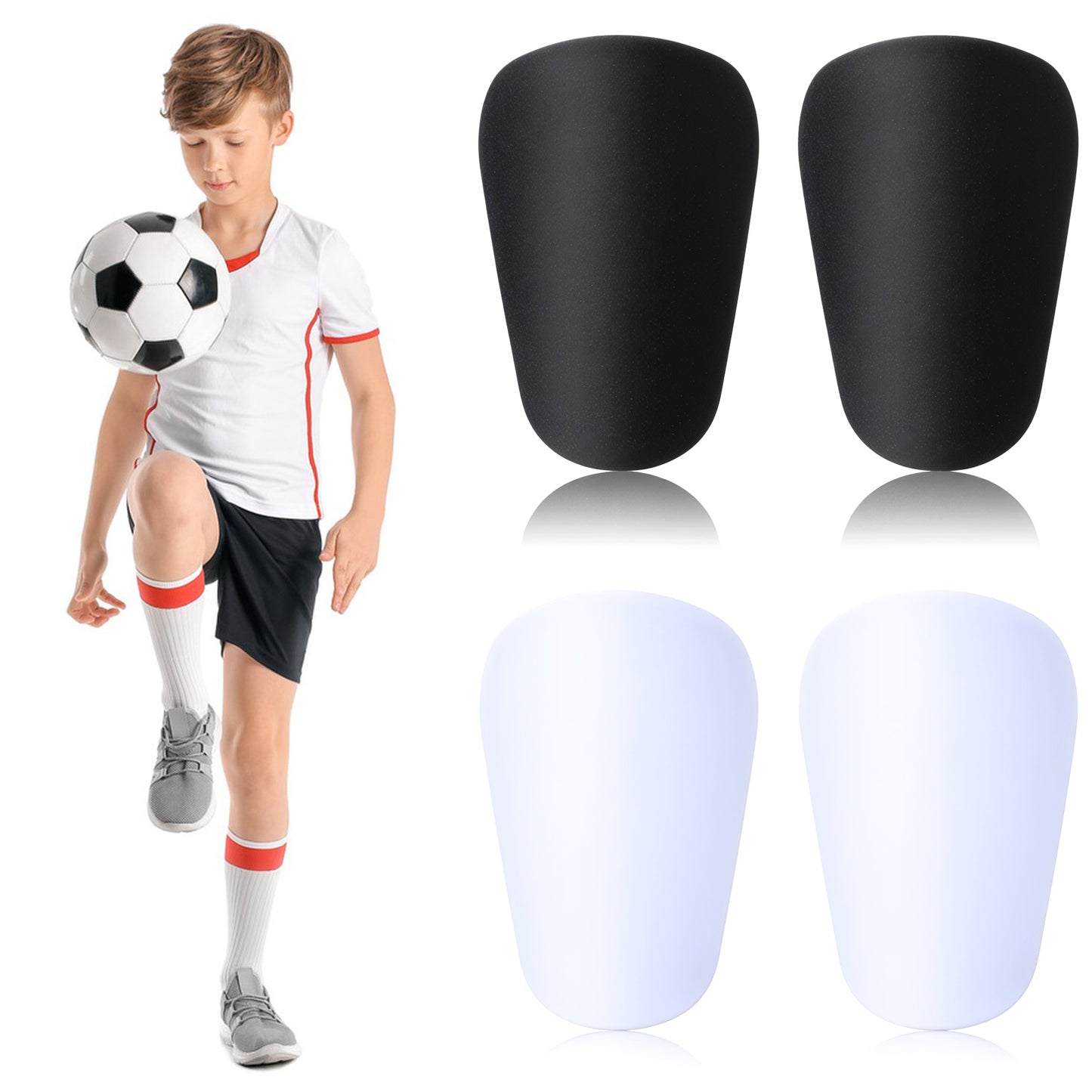 AOZUO 2 Pairs of Mini Shin Pads, Football Training Protection, Small Shin Pads for Teenagers and Adults, All Ages Training, 8 x 5 cm