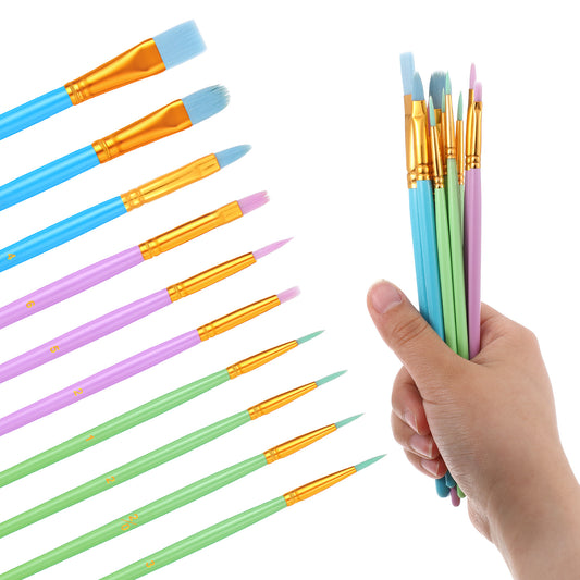 Bewudy Paint Brushes Set, 20 Pcs Artist Brush, Paint Brushes for Acrylic Painting, Oil Watercolor Acrylic Paint Brush for Acrylics Water Color Oil Gouache Ink(10)