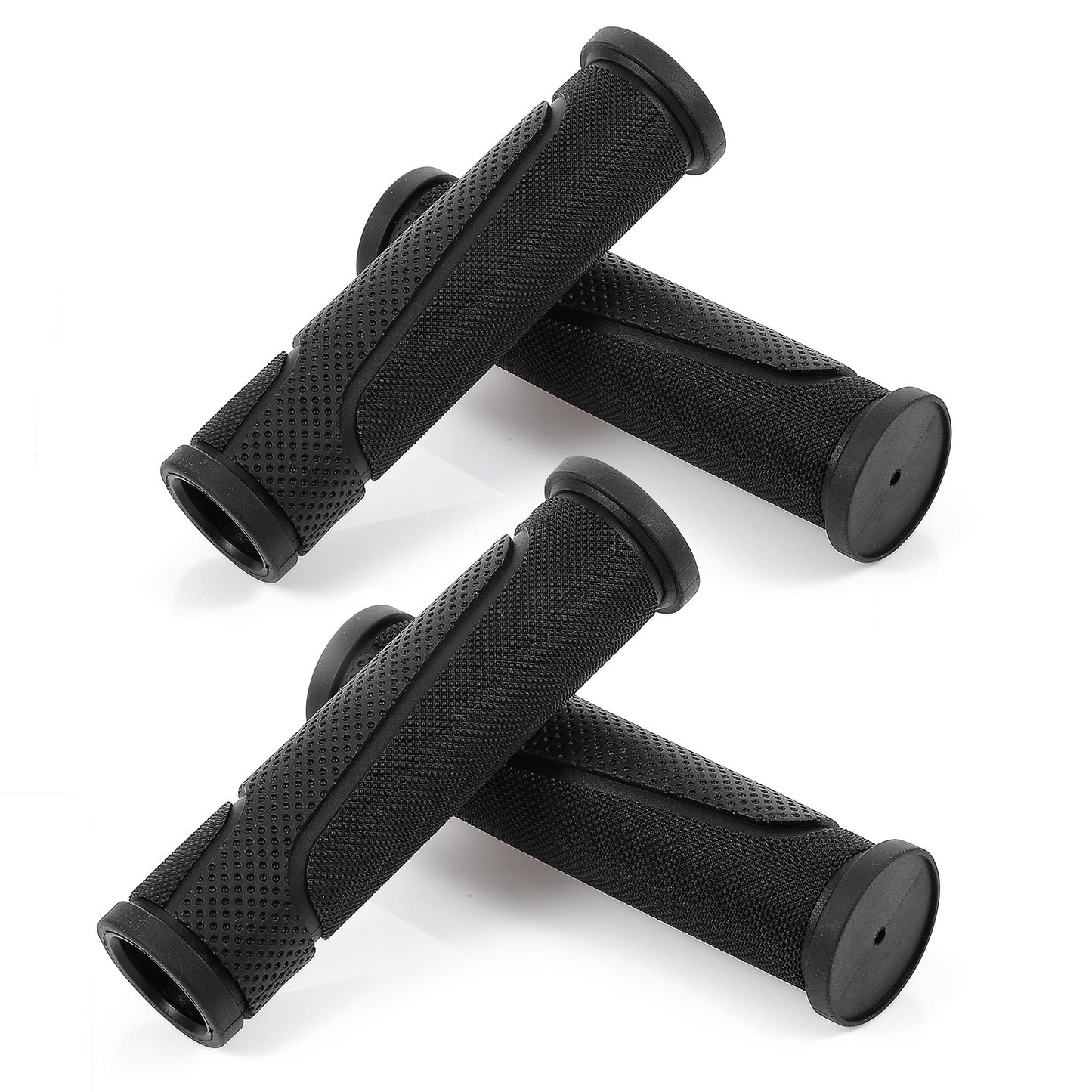 TIESOME 4PCS Bike Handlebar Grips, Non-Slip Rubber Replacement Bicycle Grips Universal Fit for MTB BMX Scooter Folding Bike Comfortable Ergonomic Design