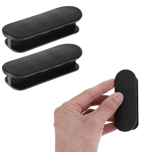 JIEYAO 6 Pcs Self Adhesive Handles, Handle Helper for Kitchen Cabinet Knobs Drawer Window Sliding Closet Push Pull Helper Stick-on HandlesABS Plastic Furniture Pulls for Windows Door Drawer(Black)