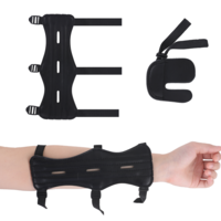 Giantree 4 Pcs Archery Arm Guard & Finger Tabs, Leather PU Archery Bracer with 3-Strap Buckles, Adjustable Finger Guard Protective Gear Right Hand, Guard Gear Accessories for Adult Hunting Shooting