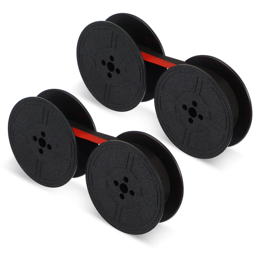 TIESOME 2 Pairs Universal Typewriter Ribbon Twin Spool Classic Vintage Typewriter Ink Ribbon Twin Spool Replacement Pack Dual Shaft Typewriter Ribbon for Most Typewriters(Black)