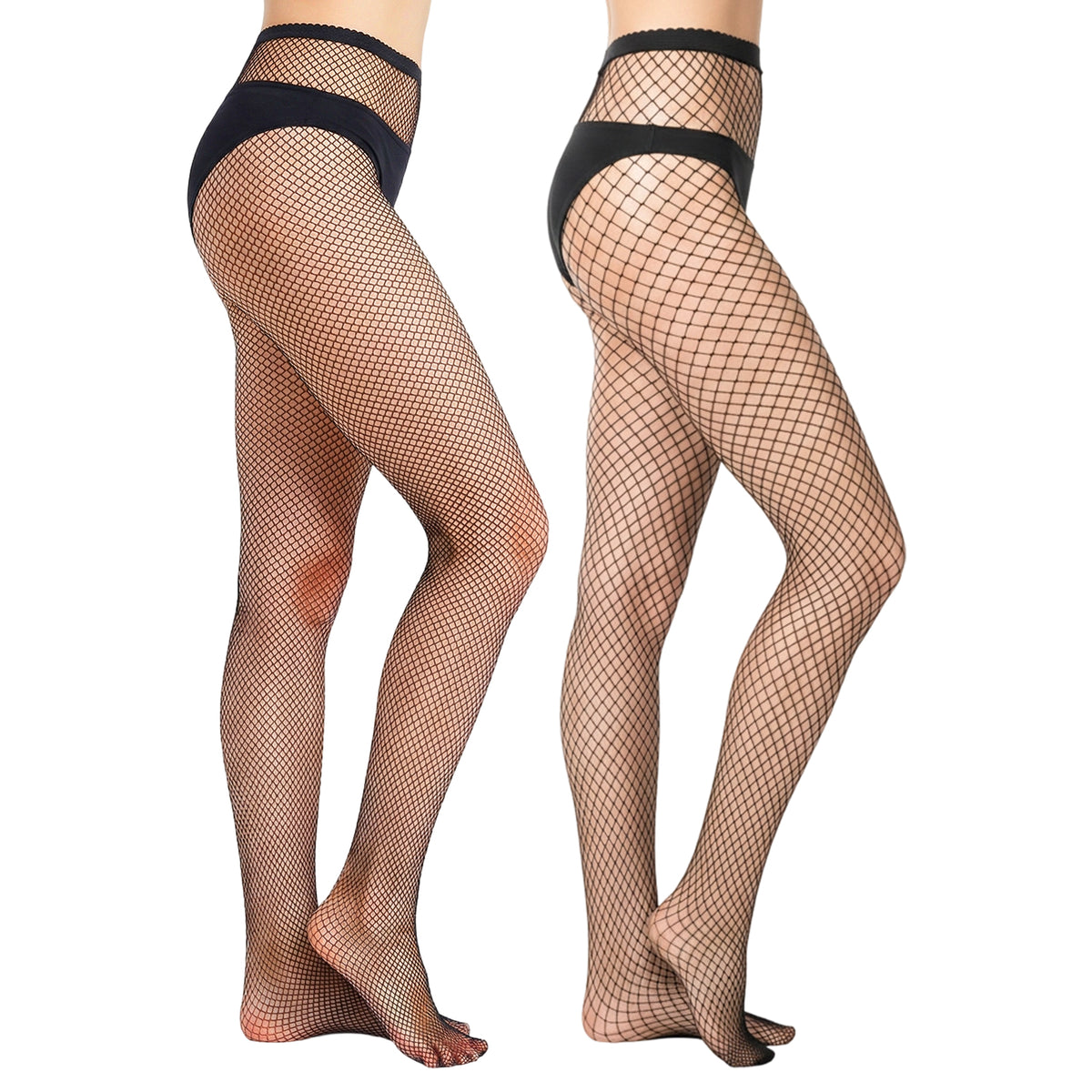High Waist Fishnet Stockings for Women, Elastic Fishnet Tights Pantyhose