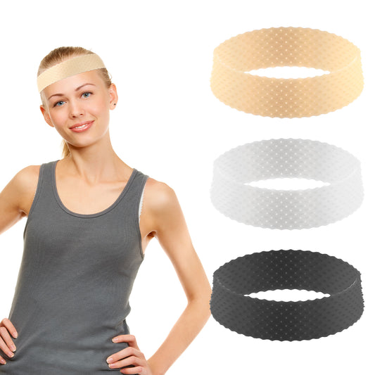 Bewudy 3 PCS Adjustable Silicone Wig Headband Grip, Women Men Wig Grip Band Adjustable Elastic Fixed Non-Slip Wigs Straps (Skin Color)