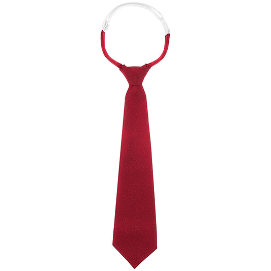 MBAIYO Maroon Tie for Women, 13" Pre-tied Adjustable Women's Ties Skinny Necktie for Women School Uniforms Gradation Business Wedding Cosplay Necktie