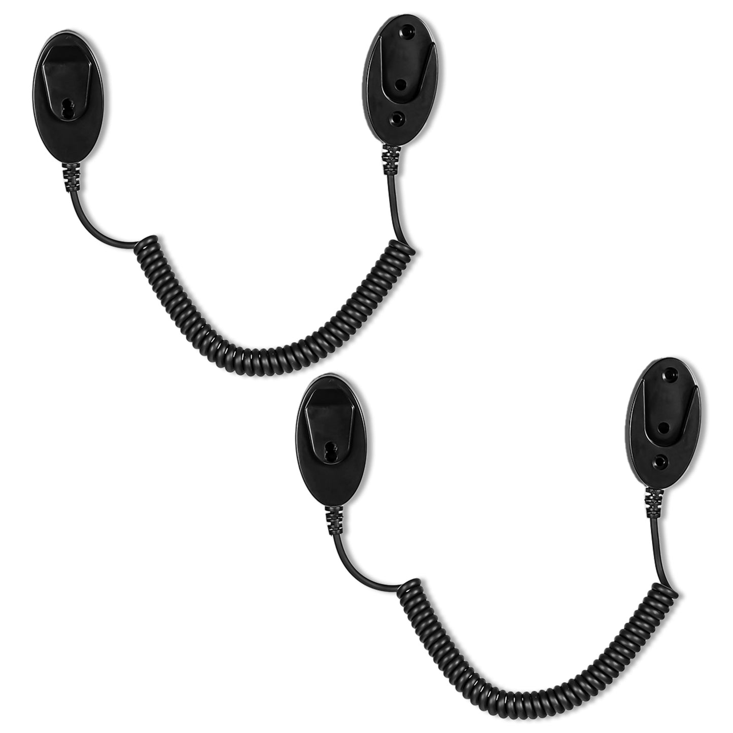 DOPENSPI 2 Pcs Magnetic Remote Control Holder with Spring Rope, Retractable Remote Control Tether with Adhesive Holder Anti-Loss Security Cable Remotes Holders for TV Fan Air Conditioner Remotes