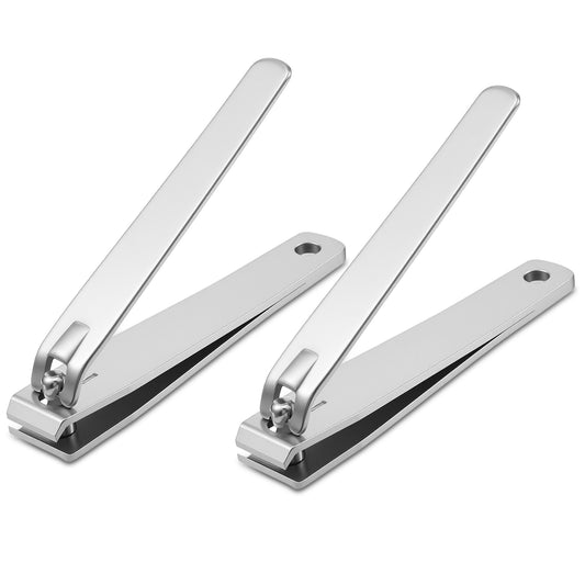 LIQWEI Nail Clippers for Thick Nails, Professional Stainless Steel Heavy Duty Toenail Clippers Clippers Trimmers,14mm Wide Straight Jaw Opening for Thick Fingernail Toenail Men Women