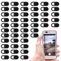 JJUNW 50 Pcs Webcam Cover Slide, 0.023 Inch Ultra-Thin Universal Laptop Camera Cover Slide Webcam Cover for Laptop, Computer(Black)