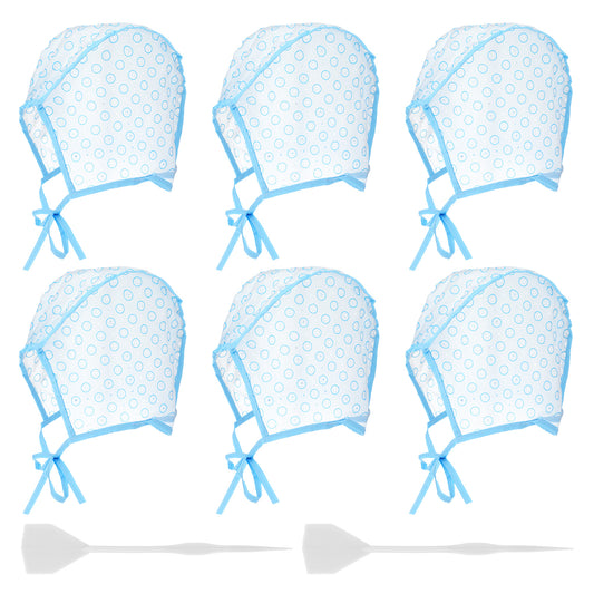 IANFAN 6 Pcs Hair Highlighting Caps, Hair Coloring Cap with Plastic Hooks Disposable Highlighting Dyeing Cap for Salon Hairs Dyeing Hairdressing