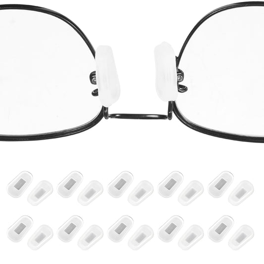 LIQWEI 10 Pairs Eyeglass Nose Pads Covers, Slip-on Nose Pads Covers, Soft Silicone Noses Pad Slip-on Silicone Glasses Noses for Glasses Repair Kit