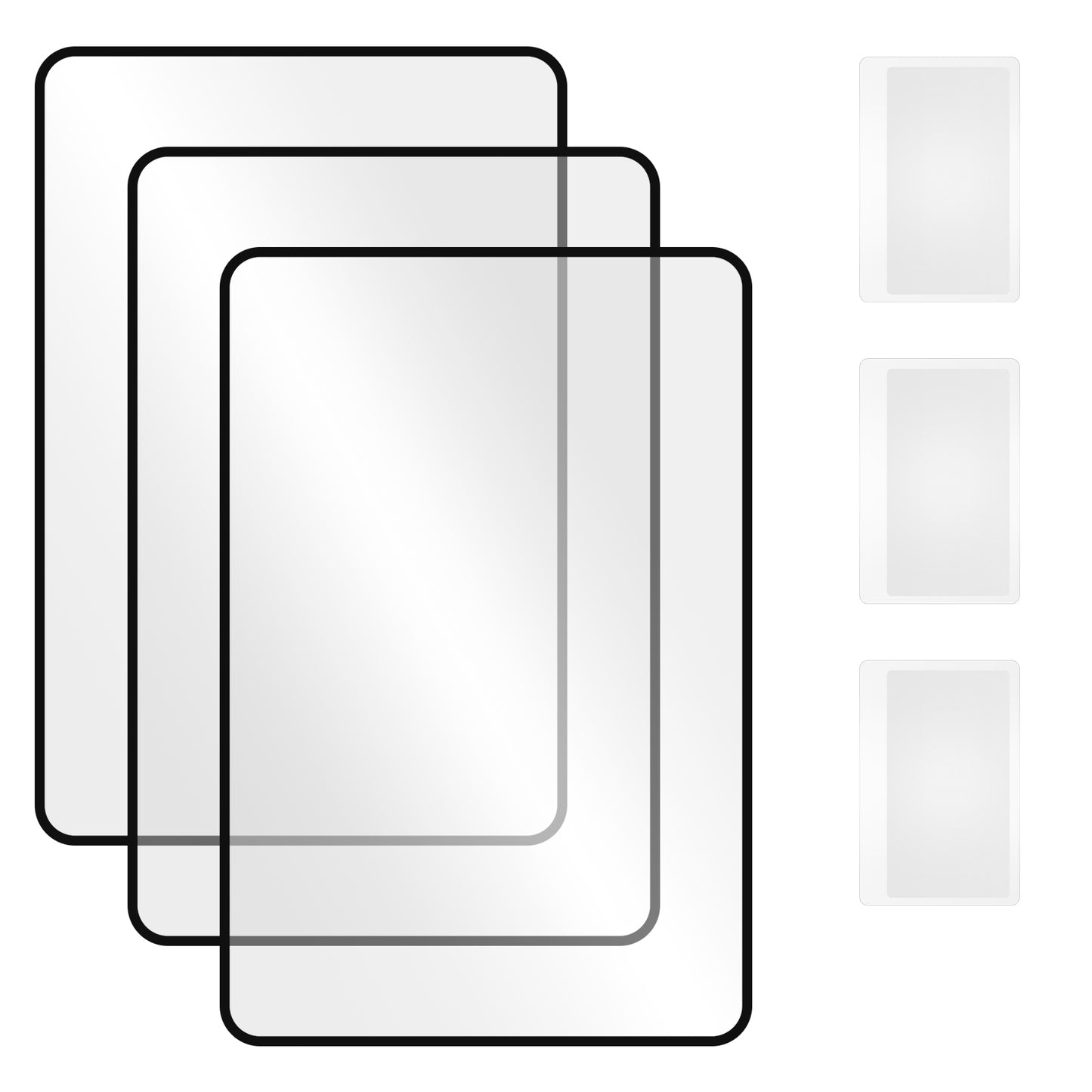 YUXMU 6Pcs Page Magnifying Sheet,  2 Size Lightweight Optical Fresnel Lens Bookmark Magnifier for Seniors Low Vision Reading Small Prints Maps Books