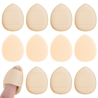 Giantree 12 Pcs Mini Finger Powder Puff, Mini Makeup Puff, Drop-Shaped Makeup Sponges, Soft Makeup Puff Setting Sponge Foundation Cosmetic Finger Puff for Women, Girls Makeup Setting Wet and Dry(Skin)
