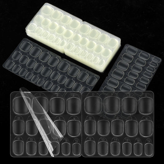 LIQWEI 720Pcs Nail Adhesive Tabs, Double Sided Nail Sticky Tab, False Nails Glue Tab Sticky Tabs for Nails, Fingernail Stickers for Press On for Nailes Art Holder Art Display Tapes for Manicure