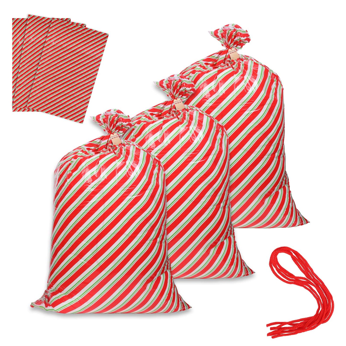 Giantree 3 Pcs 36''x56'' Extra Large Christmas Gift Bag, Extra Large Holiday Gift Bag Jumbo Gift Bag Giant Birthday Gift Bags Extra Large Plastic Gift Bags for Christmas New Year Presents Kids Party