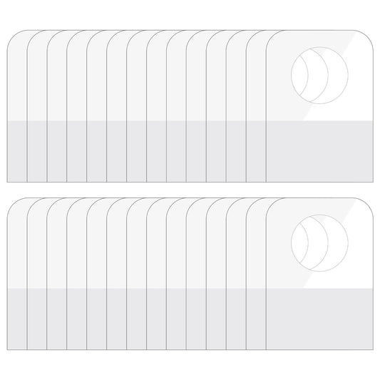 HJZHII 200 PCS Self-Adhesive Hanging Tabs, Round Hole Hang Tabs Plastic Clear Sticky Tabs for Wall Hanging Sale Items Store Retail Display Cards Handicrafts Jewelry Display