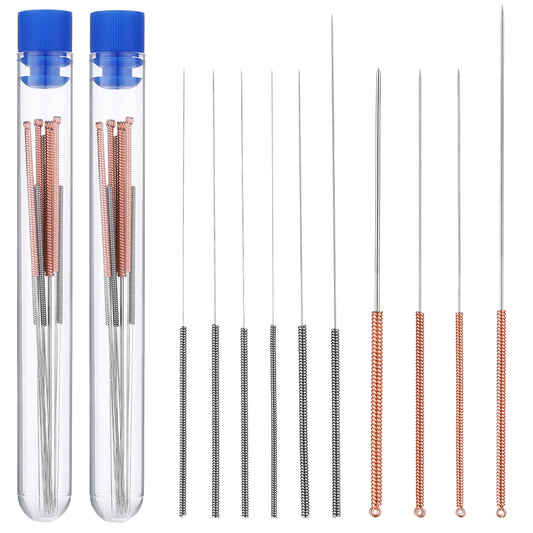 TIESOME 20 Pcs 3D Printer Nozzle Cleaning Needles Kit, 10 Sizes Stainless Steel Nozzle Cleaning Needles 0.15/0.2/0.25/0.3/0.35/0.4/0.5/0.6/0.8/1.0 mm Unclogger No Clogger Welding Tip Cleaner Tools Ac