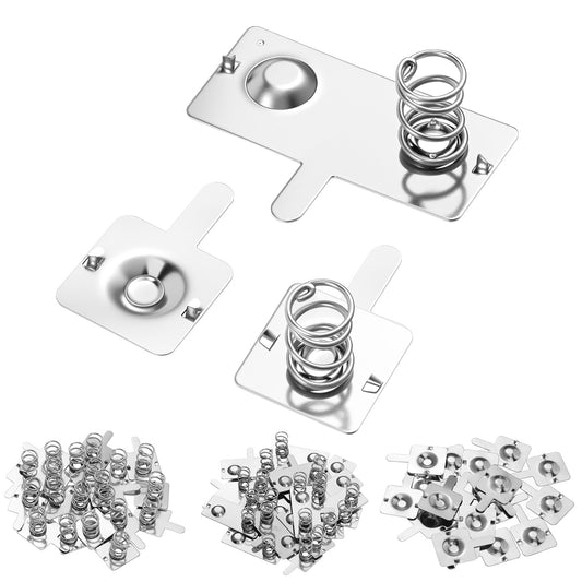 TIESOME 24 Sets AAA/AA Battery Spring Contacts, Iron Negative-Positive Conversion Contact Plates for Remote Control Battery Charger Electronics