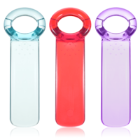 JJUNW 3 PCS Jar Key Opener, Easy Grip Jar-Opener Gripper, Jar-Key Lid-Opener Jar-Opener for Seniors Handy Jar Opener for Weak Hands(Transparent Red, Purple, Blue)