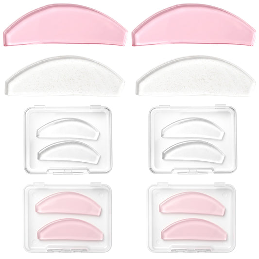 Molain 8 Pcs Flat Lash Lift Shields, Korean Lash Lift Pads Ultra-Thin Self Adhesive Reusable Lashes Lifts Shields Eyelashes Pad for Salon Perming Softening Pads