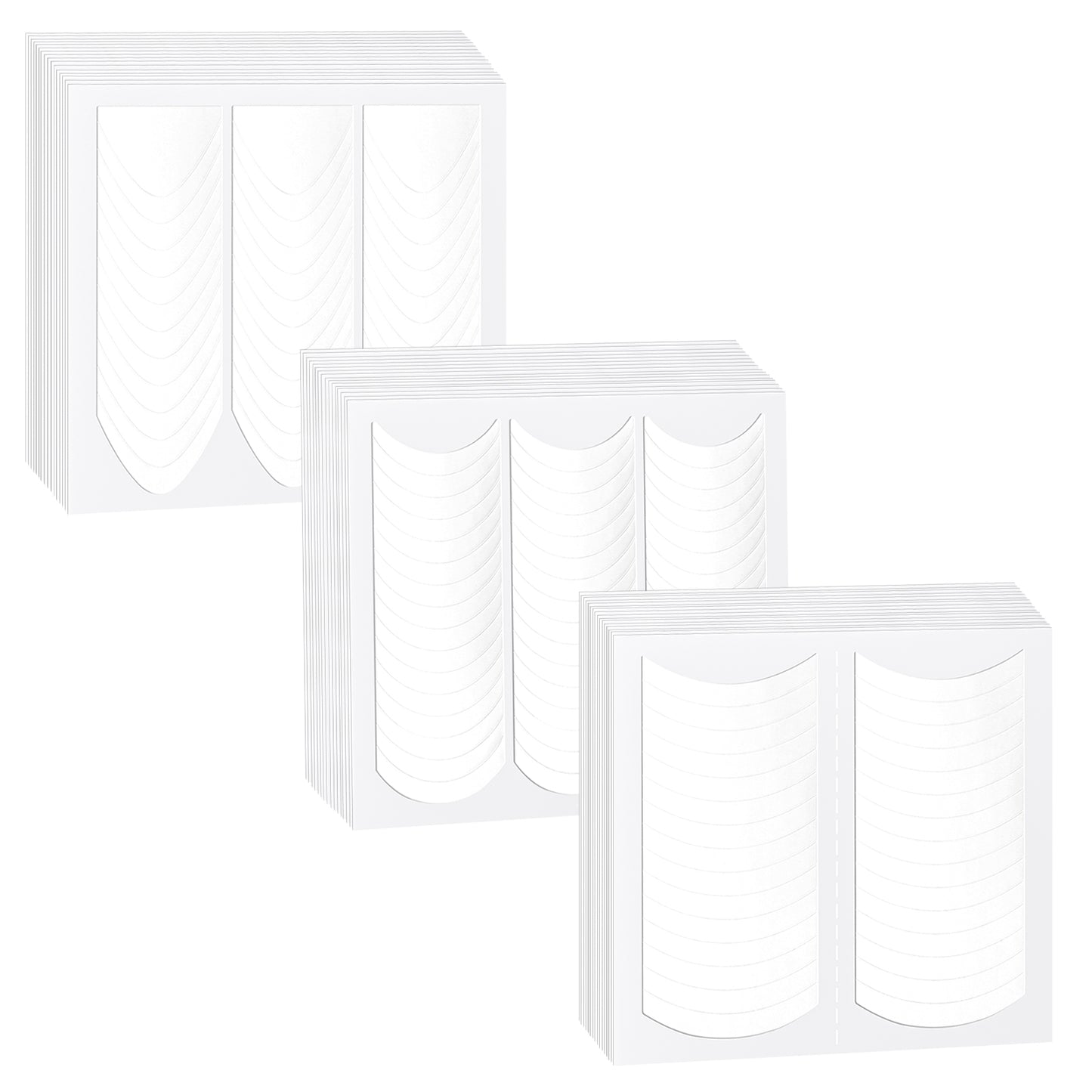 BOHUIZ French Manicure Nail Stickers, 48 Sheets 1824 Pcs Self-Adhesive French Manicure Nail Sticker Tips White Half Moon Shaped Nails Guides Strips Decals for Women Decoration DIY Stencil Tools