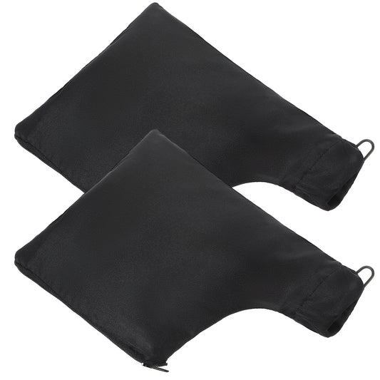 TIESOME 2 Pcs Table Saw Miter Saw Dust Bag, Black Dust Collection Bag for Miter Saw 255 Model with Zipper and Wired Adjustable Stand Dust Bag for Belt Sander Parts Diagonal Saw Miter Saw Accessories