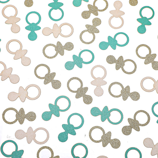 cobee 200PCS Baby Shower Confetti, Sage Green Gold Cream Table Scatter Confetti for Baby Shower Favours Table Scatters for Boy Girl First Birthday Party Favors Wrap Supplies