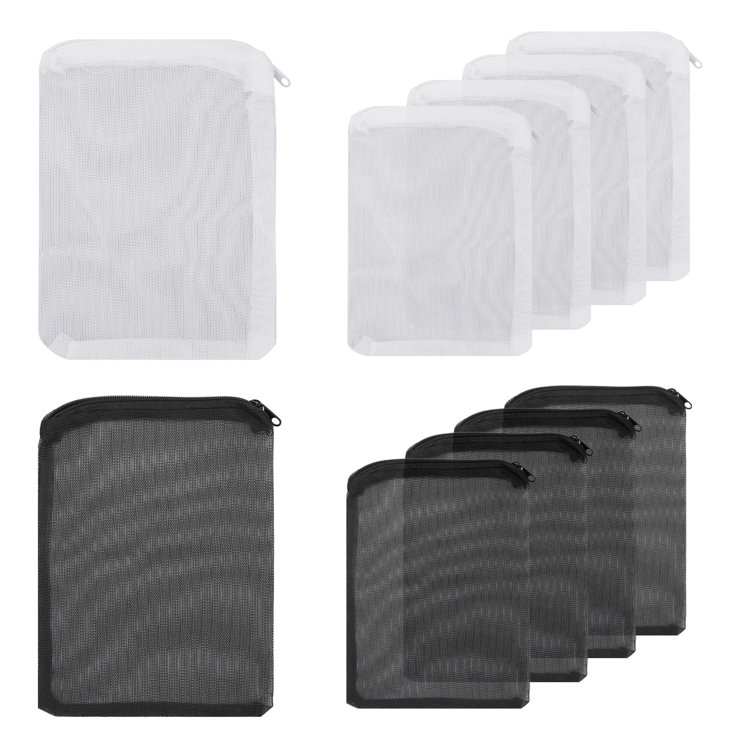 Molain Aquarium Filter Bags-10Pcs Fish Tank Media Mesh Filter Bag High Flow Fine Mesh Net Reusable Bags with durable plastic Zipper for Fish Tank Bio Balls, Pelletized Carbon -Mesh hole 1mm