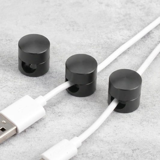 Cable Anchors Desk, 3 Sets Black Adhesive Phone Charger Holders for Cords Adjustable Wire Organizers Black Cord Management Clips Nightstand Office Swag Hook for Chandelier Ceiling Lights Cable