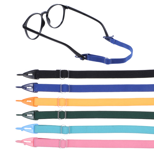 JIEYAO 6 Pcs Kids Glasses Strap, Adjustable Eyeglass Band, Sunglasses Eyeglasses Holder Straps Elastic Eyewear Retainers Safety Sports Eyeglasses Strap for Kids Toddler Boys Girls Students