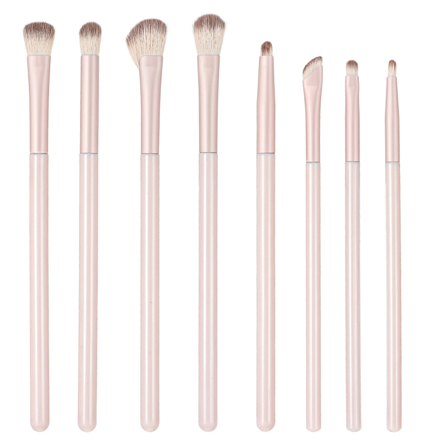 WJIAAA Eye Shadow Brushes Set, 8 Pcs Beginner Friendly Eye Brushes for Makeup with Soft Bristles, Blending Eyeliner & Angled Eyebrow Brush for Hooded Eyes
