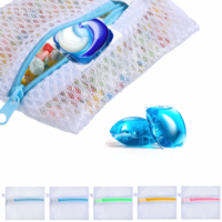 HJZHII 10Pcs Laundry Pod Anti-Sticking Bag, Small Mesh Laundrys Bags Dissolution Protection Bag Washing Machine Laundrys Pods Storage Scent Beads Bags for Pods Scented Beads