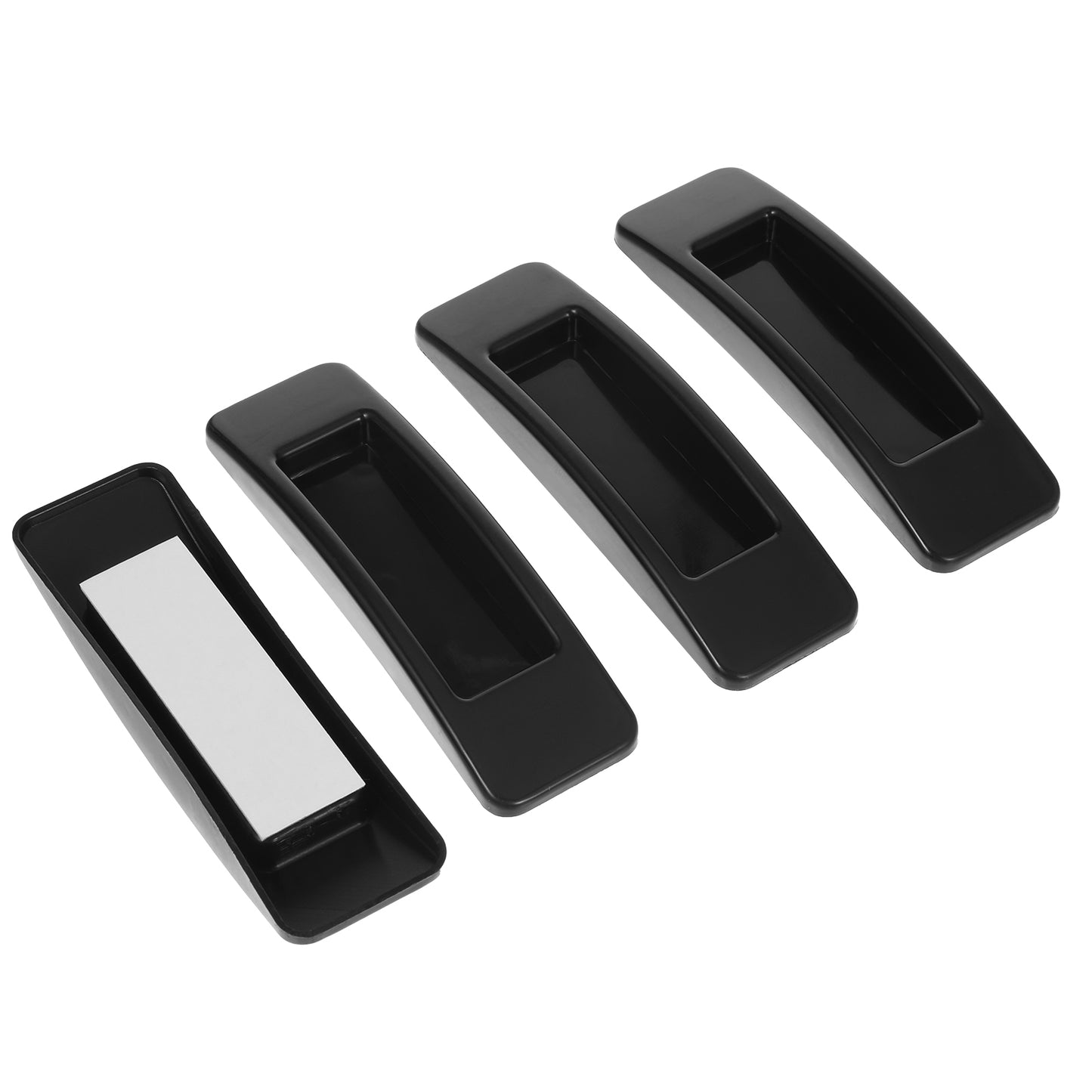 simarro 4PCS Self-Stick Instant Drawer Handle, Push Pull Helper Black Screen Door Handle Multipurpose Knob Helper for Drawer Closet Sliding Door Kitchen Cabine Wardrobe