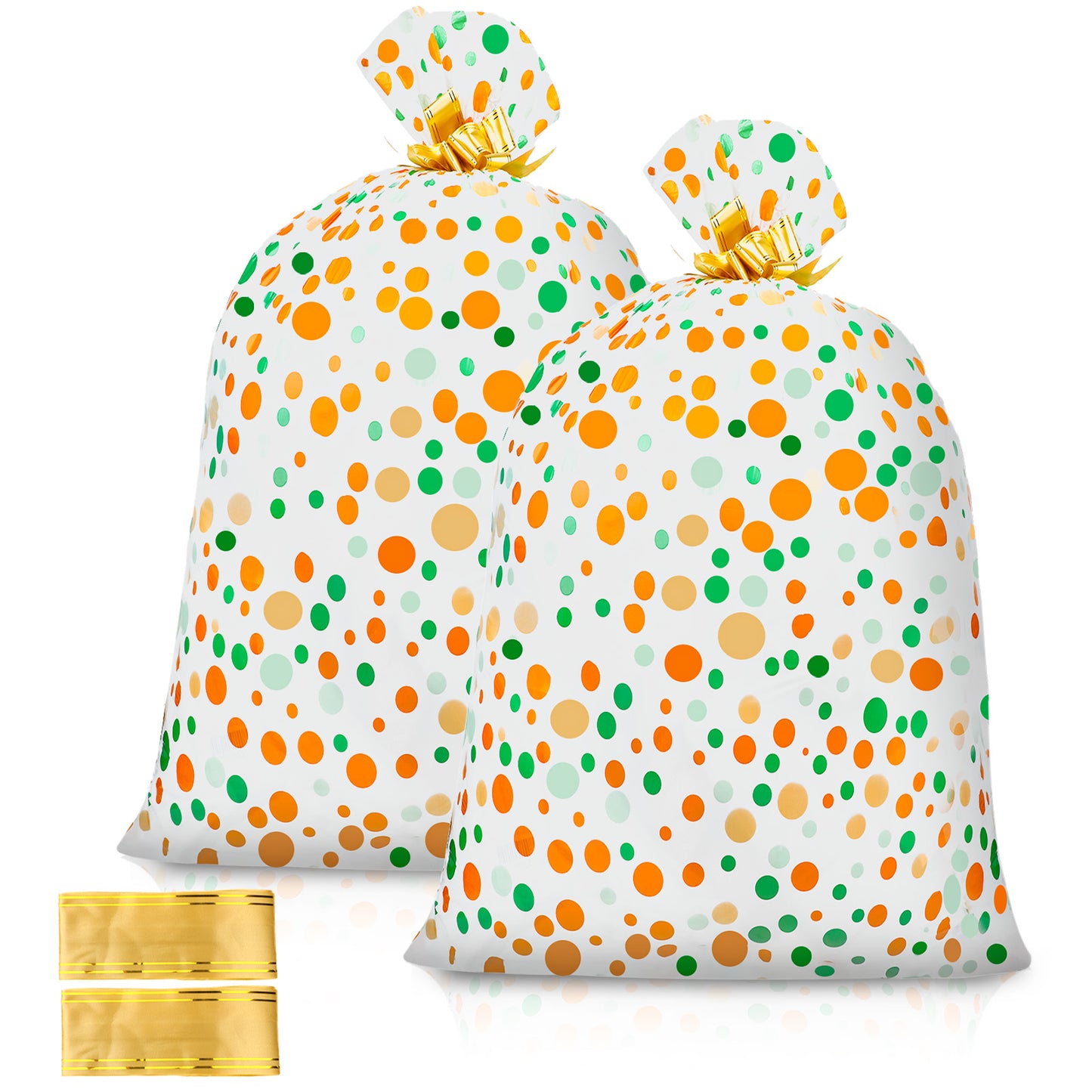 TIESOME 2 PCS Extra Large Gift Bags, 44"x 36" Oversized Plastic Storage Bags with 2 PCS Pull Flowers Extra Large Birthday Gift Bag Huge Present Wrapping for Birthday Party New Parents Baby Shower