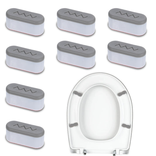Giantree 8Pcs Toilet Seat Bumpers, Bidet Toilet Seat Bumpers for Use with Bidet, Strong Adhesive Bidet Attachment Universal Buffer Toilet Lid Rubber Bumpers for Home, Hotel, Hospital(8Pcs)
