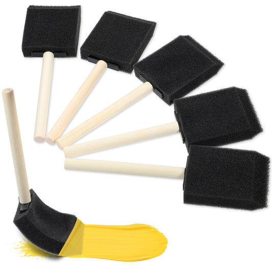 Giantree 5Pcs Foam Brushes for Painting, Foam Paint Brushes, Sponge Paint Brushes, 1 Inch Paint Brushes for Painting, Wooden Handles Foam for Staining DIY Craft Varnishes Painting and Cleaning(2 Inch)