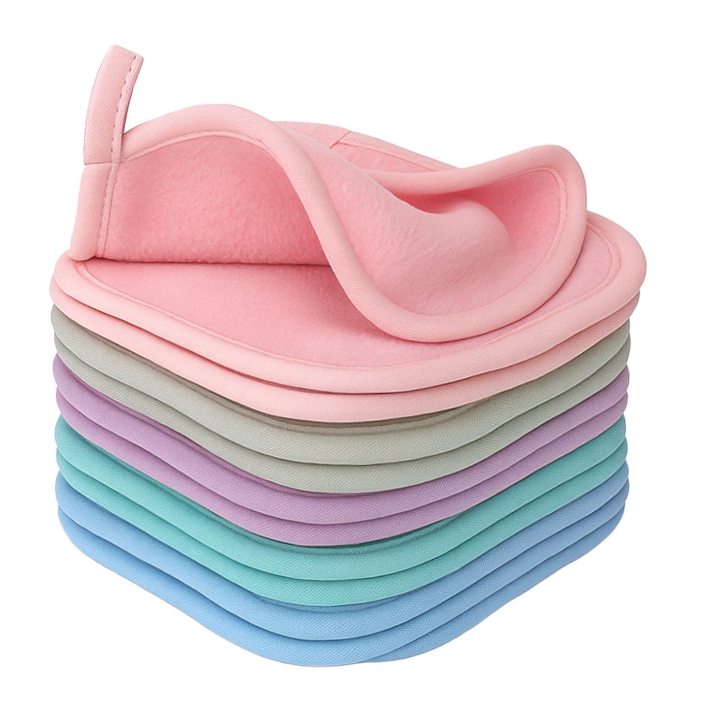 TIESOME 15Pack Makeup Remover Cloth, Ultra Soft and Reusable Microfiber Makeup Remover Cloths Reusable Makeup Remover Pads Facial Cleansing Towels for All Skin Types