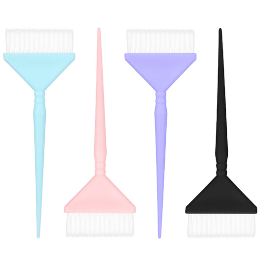 Molain 4 Pack Hair Dye Color Brush Set, Classic Hair Dying Brush Multiuse Hair Color Applicator Brush for Salon and DIY Home Hair Tinting