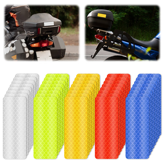 Bewudy 75 PCS Reflective Stickers, Super Reflection Safety Reflective Tape, Reflective Safety Tape Stickers, 3.15" X 1.18" Safety Warning Tape for Helmets, Cars, Mailboxes & More