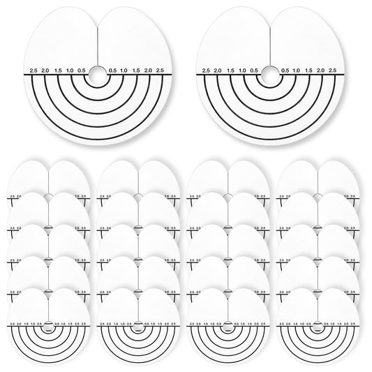 HJZHII 100 Pcs Heat Shield Guards for Hair Extension with scale, k Tip Hair Extensions Heat Shield Guards Circular Single Hole Hair Extensions Spacer Template Clear Keratin Hair Protector Templates