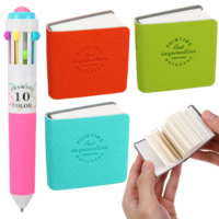 Molain 3Pcs Mini Travel Sketchbook with Colorful Pen, 5x5cm Mini Pocket Sketchbook Travel Watercolor Journal Portable Note Pad for Artists Students Gift(Orange,Light Blue, Green)