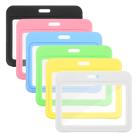 HJZHII 6 Pcs Horizontal ID Badge Holder, Double-Sided Horizontal Card Cases