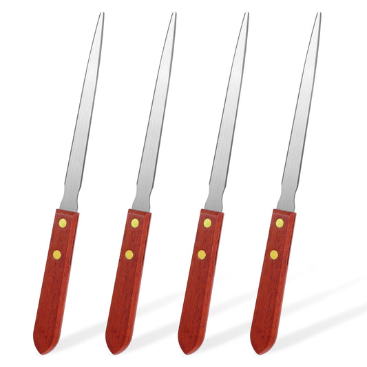 Giantree 4Pcs Letter Openers, Stainless Steel Letter Opener Knife With Wooden Handle, Letter Opener Envelope Slitter Envelope Opener, Lightweight Mail Slitters for Office Home Supplies