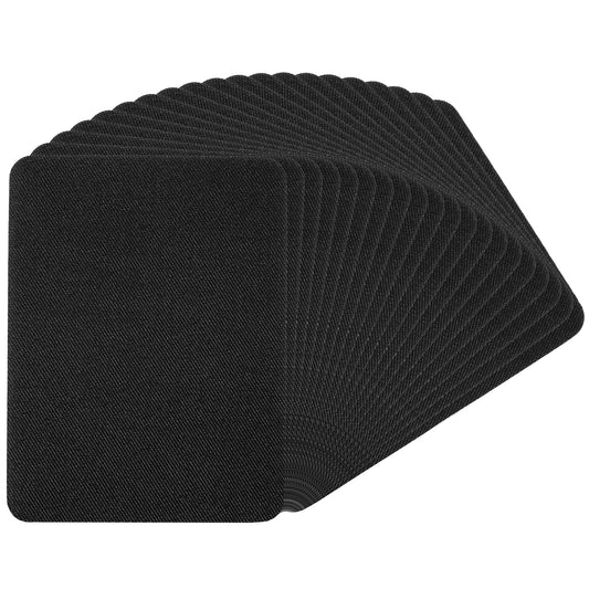 LIQWEI 20 Pack Quality Fabric Repair Patches Iron-on Patches for Fabric Clothes, Iron-on Patch Repairing Inside & Outside Holes for Jeans, Backpacks, Hat etc (12.5 cm x 9.5 cm)(Black)