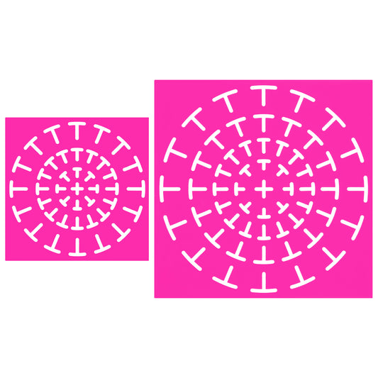 JIEYAO 2 Pcs Mandala Stencils Set, Mandala Dot Painting Tool, 16 Segment Creative Mandala Template Reusable Painting Stencils for Rock Wood Canvas DIY Painting Art Projects(2)