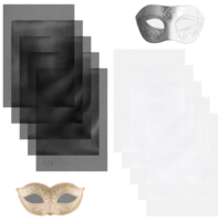 Giantree 10-Pack Fur Suit Eye Mask Net, Plastic Mesh, Hard Linen Net, Waterproof Printable PVC Eye Mask Net Suitable for Fur Cosplay Props, Fur Suit Crafts, Mask DIY Crafts, 11.8 Inches x 7.9 Inches