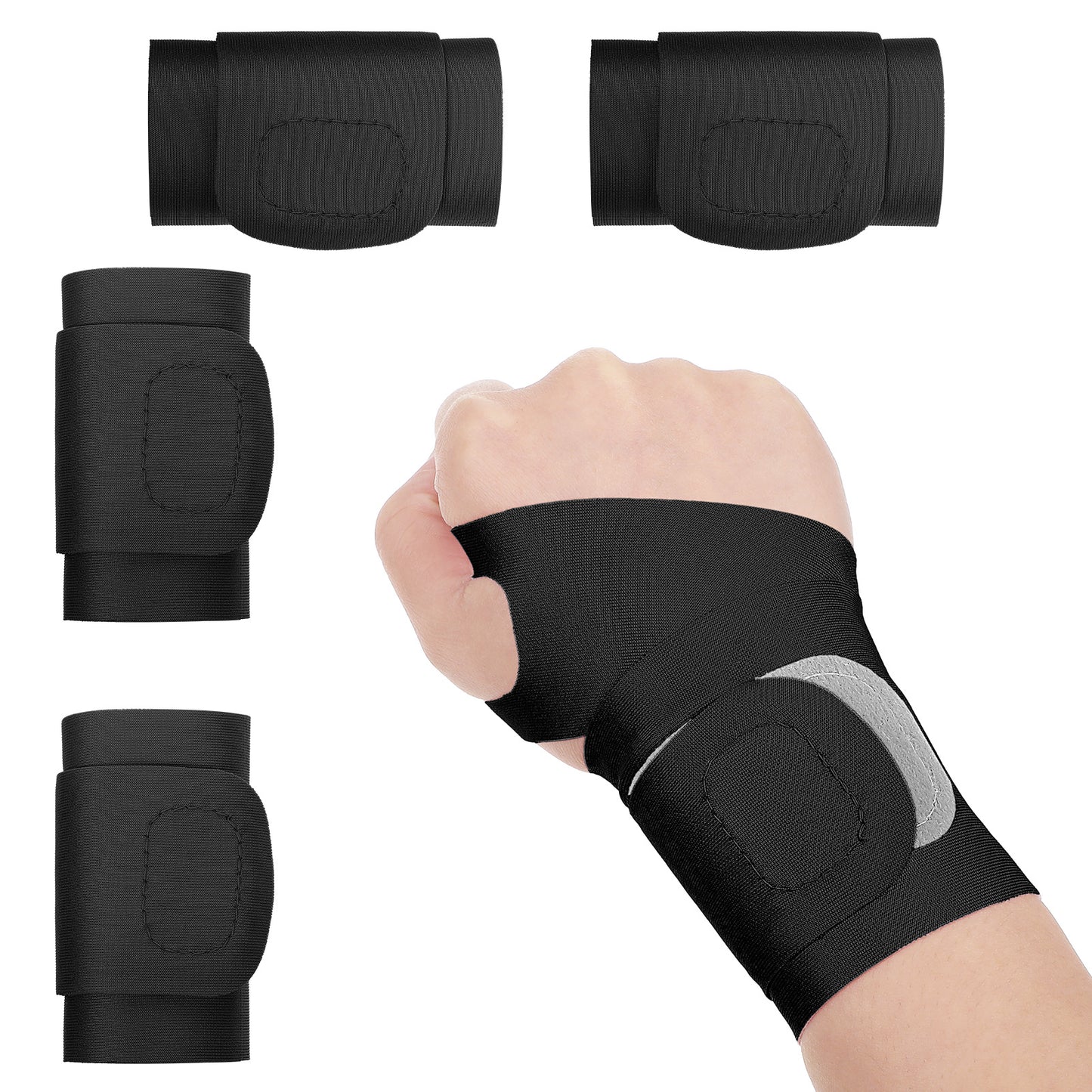 TIESOME 4 Pack Thin Compression Wrist Brace