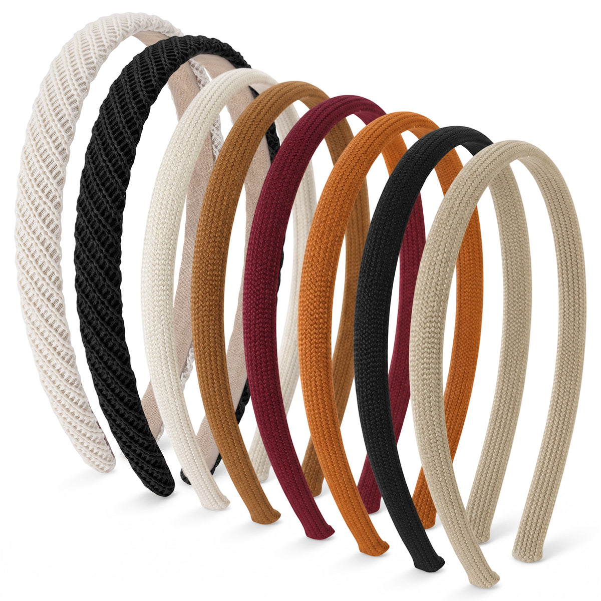 LXUEJIE 6Pcs Thin Headbands For Women, 2Pcs Wide Hard Head Band 1cm/1.5cm