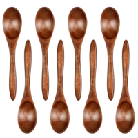 Giantree 8Pcs Wooden Spoons for Cooking, 5.7 Inch Wooden Spoons for Honey, Small Wooden Spoons Honey Spoon for Tea, Hardwood Wooden Spoons for Eating Stirring Wooden Spoons for Utensils Set