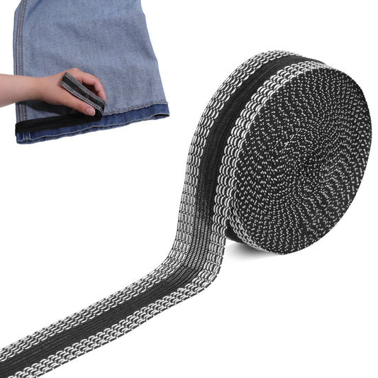 BOHUIZ 33 FT Hemming Tape for Pants, Iron On Hem Tape Washable No Sew Hemming Tape Trousers Edge Modified Strips for Jeans Suit Pants Trouser Mouth and Skirts