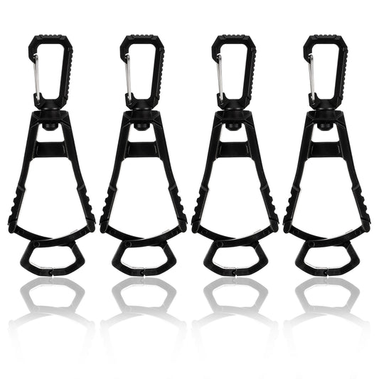 AOZUO 4pcs Glove Clips, Glove Holder for Work Prevent Loss and Free Hands Gloves Keeper Powerful Bite Glove Grabbers Clips for Belt and Pants Construction Helmets(Color A)